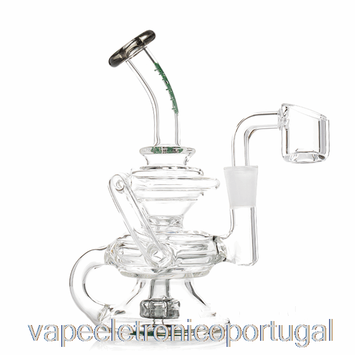 Vape Eletrônico Lodo Rip Maré Mini Reciclador Dab Rig Oceano Verde (transparente / Azul-petróleo)